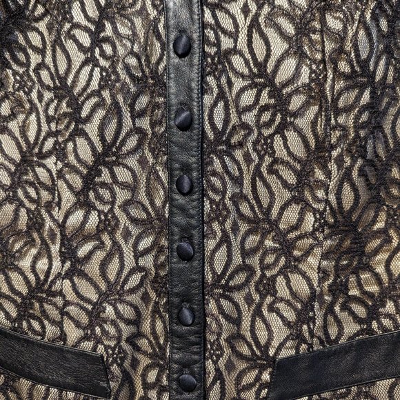 Moda International Silk and Leather Trim Dress - Picture 4 of 5